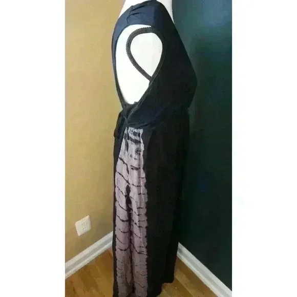 Liz Lange Maternity Women's Sleeveless Maxi Two Tone Ombre V-Neck Dress, Size L - Picture 6 of 15